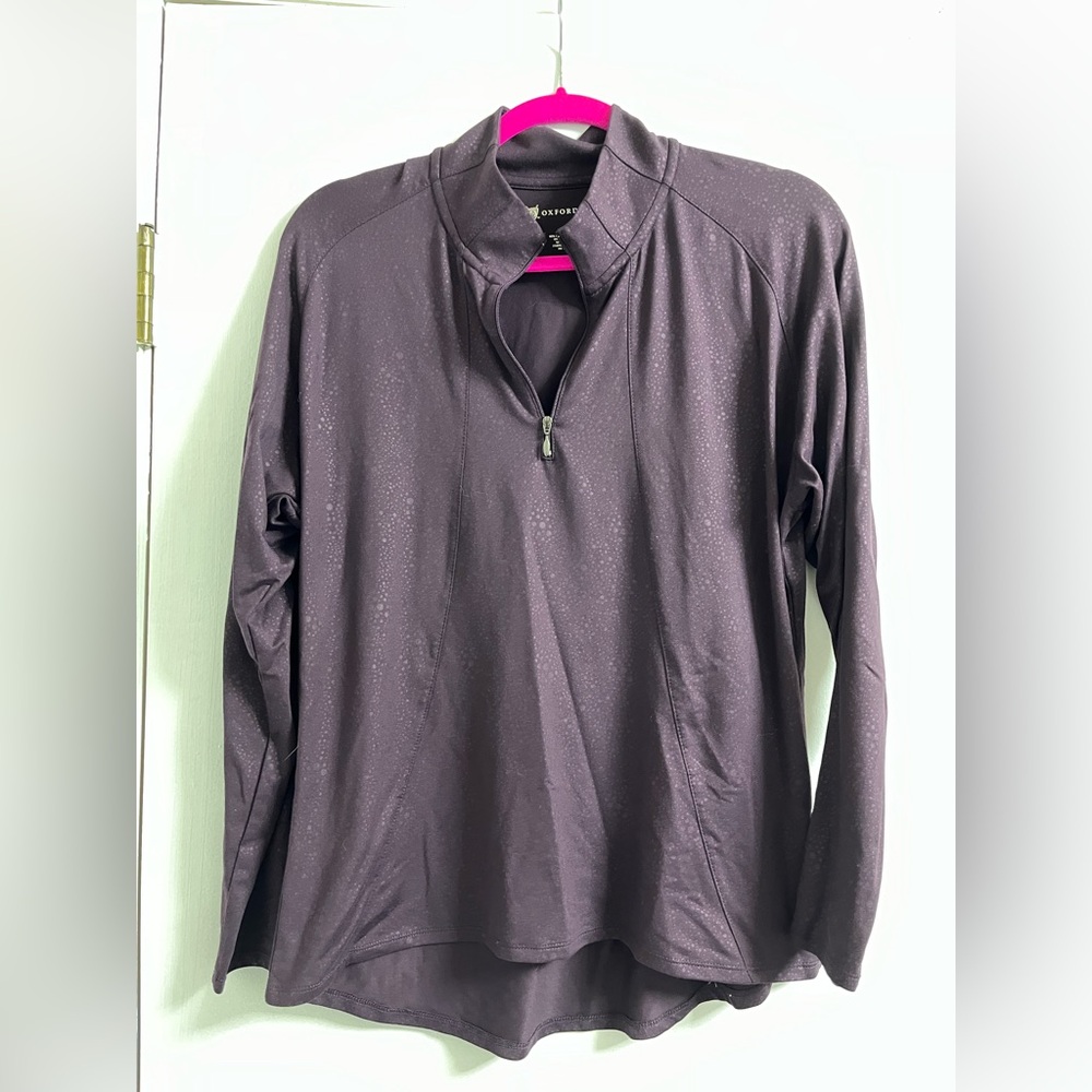Oxford Golf purple pullover